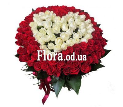 Букет серце з 101 троянди