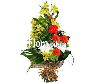 Cascade bouquet to the man