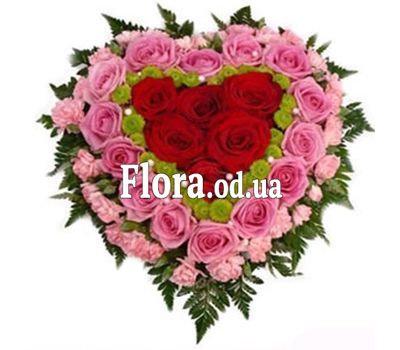 Composition of flowers heart Composition of flowers heart