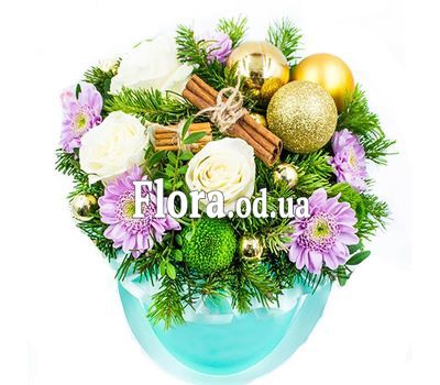 Коробка цветов к Рождеству Коробка цветов к Рождеству