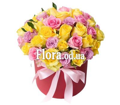 Beautiful roses in a box