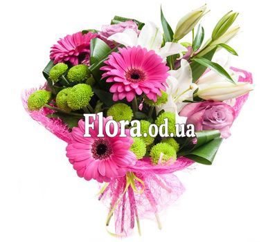 Beautiful bouquet with a birthday