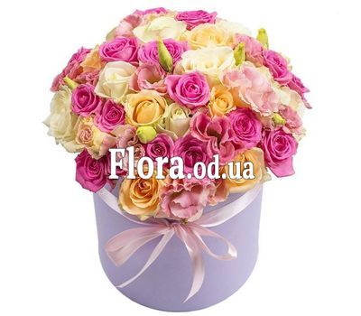 Delicate roses in a box