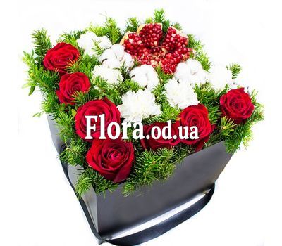 New Year composition with pomegranate