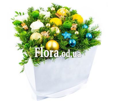 Christmas composition with Christmas toys