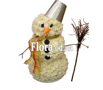 Сніговик з квітів