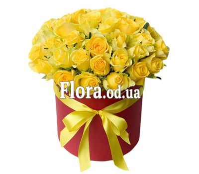 Yellow roses in a box