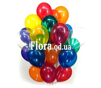25 multi-colored balloons