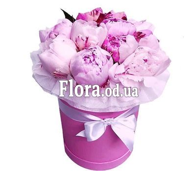 9 pink peonies in a box