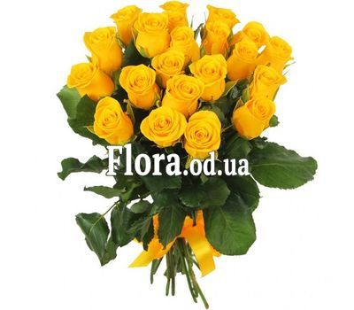 Букет 21 желтая роза