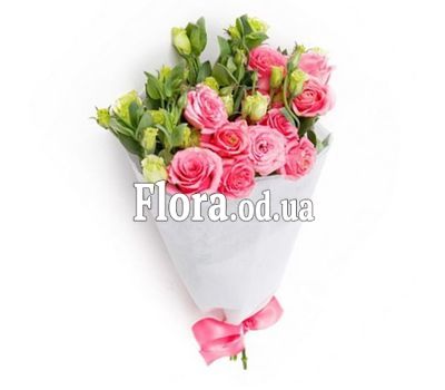 Букет 5 розовых эустом