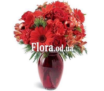 A bouquet of flowers for Christmas