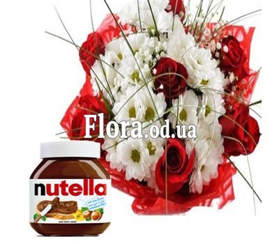 Букет цветов с Нутеллой