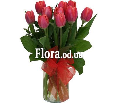 Букет из 11 красных тюльпанов