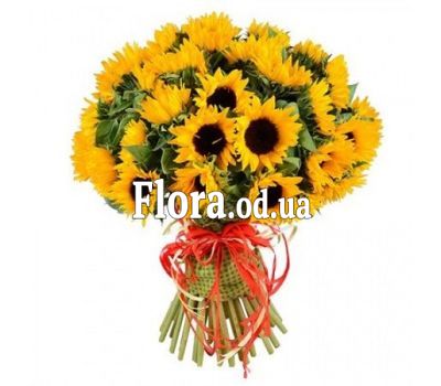 Букет из 51 подсолнуха