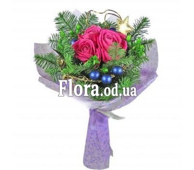 Bouquet of roses on the New Year