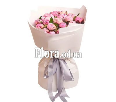 Букет из 25 розовых пионов