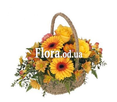 Basket with gerberas flowers