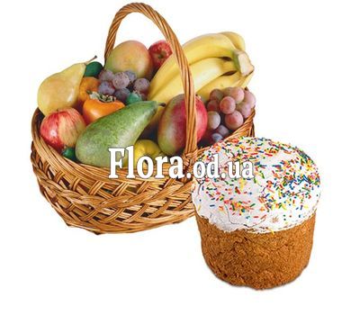 Fruit Basket with Easter cake
