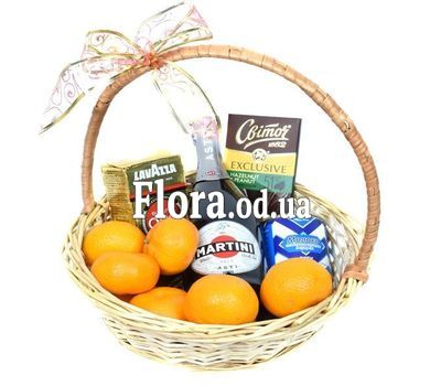 Корзина с фруктами и Asti Martini