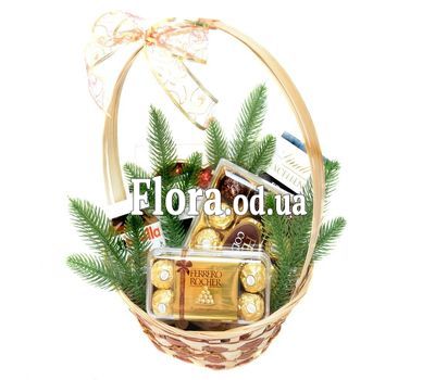 Новорічний шоколадний подарунковий кошик