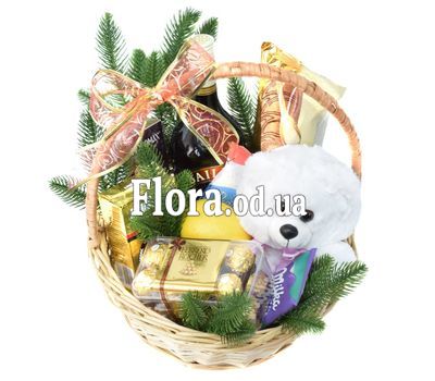 Рождественская корзина сладостей с Baileys и игрушкой