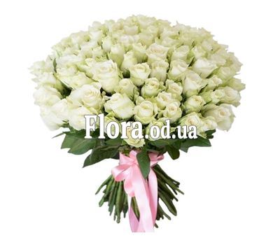 101 біла троянда 40 см
